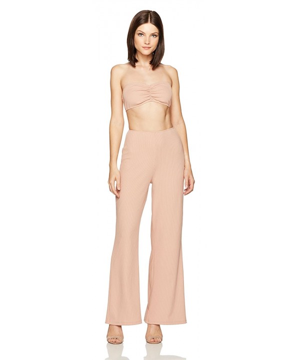 Velvet Rope Womens Ribbed Jumpsuit