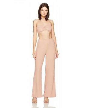 Velvet Rope Womens Ribbed Jumpsuit