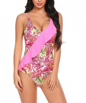 ADOME Swimsuit Monokini Ruffled Bathing