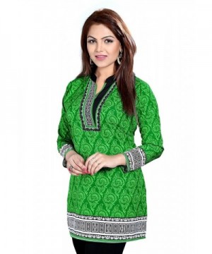 TrendyFashionMall Printed Green Multi Tunics