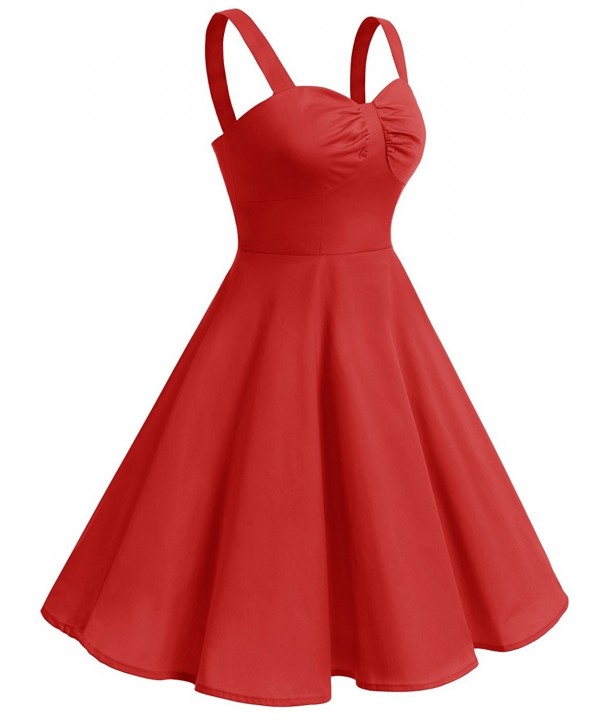 1950s Retro Audrey Swing Pinup Rockabilly Dress Pleated Vintage Dress ...