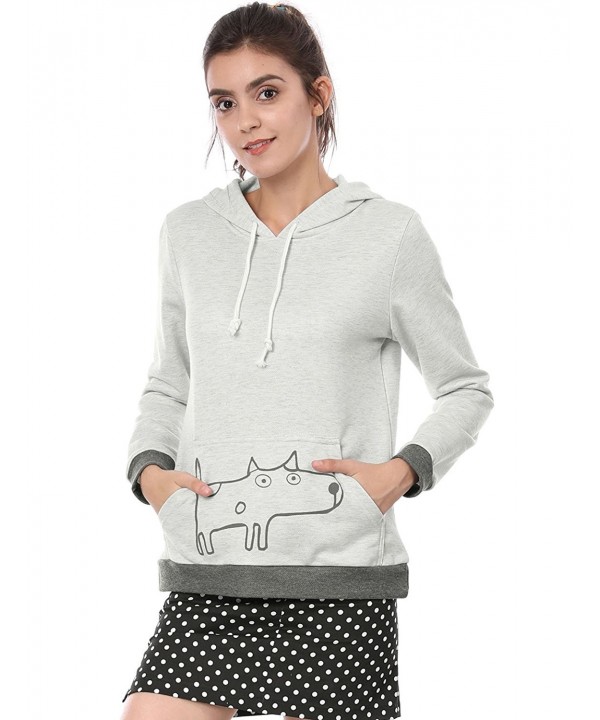 Allegra Womens Contrast Drawstring Sweatshirt