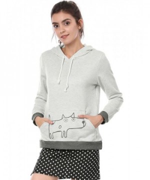 Allegra Womens Contrast Drawstring Sweatshirt