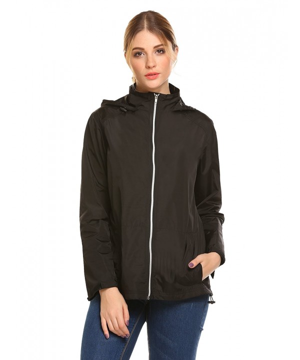 Womens Lightweight Waterproof Raincoat Long Sleeve Active Outdoor ...
