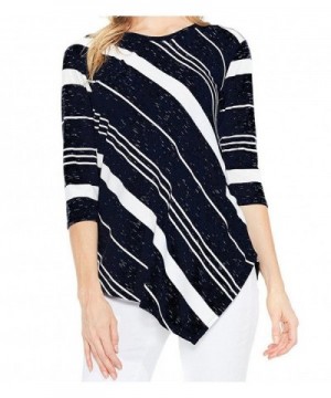 IIYoYo Ladies Stripe Trendy Asymmetrical