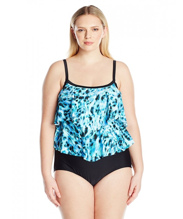 Maxine Hollywood Double Tier Swimsuit Bluehawaii