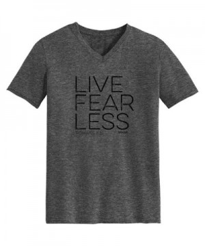 Fear Less V Neck Dark Grey