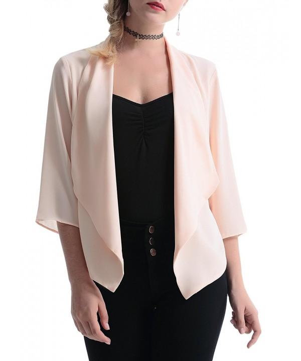 Abollria Womens Casual Chiffon Cardigan