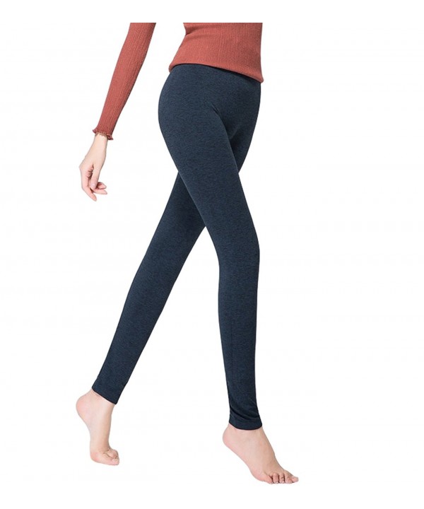 Women's Premium Basic Blend Soft Leggings - Darkblue - CG187K3RSXG