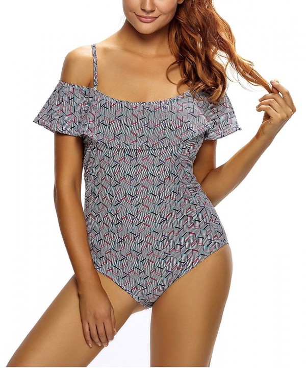 FARYSAYS Shoulder One Piece Swimwear Swimsuit