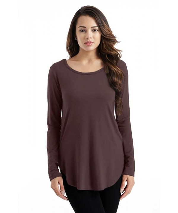 Brown Shirt Women Modal Sleeve