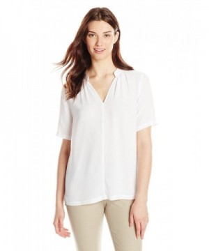 NYDJ Womens Double Georgette Blouse