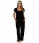 PajamaMania Sleepwear Stretchy Oversized PMR385BLACK XL