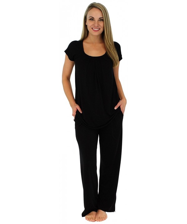 PajamaMania Sleepwear Stretchy Oversized PMR385BLACK XL