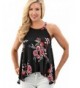 FELACIA Womens Floral Sleeveless T shirt