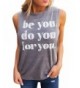 Sherrylily Letter Printed Crewneck Sleeveless