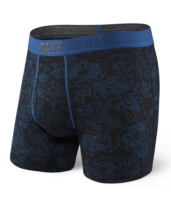 Mens Platinum Fly Boxers Underwear Small Black/Blue Paisley - CV17WTTI2UU