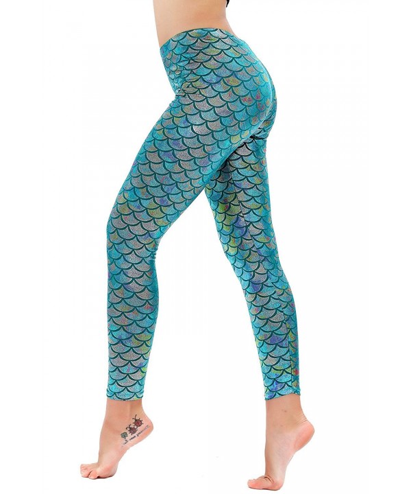 Diamond keep Mermaid Printing Leggings