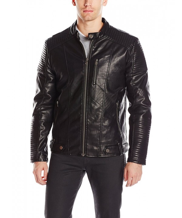 X-Ray Men's Moto Faux Leather Jacket - Black - CS12N600TZZ