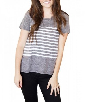 Imysty Womens Casual Striped T Shirts