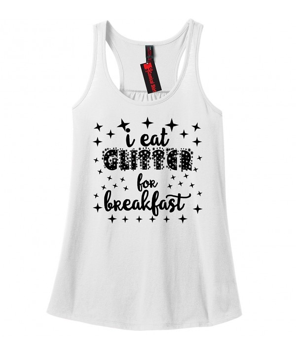 Comical Shirt Ladies Glitter Breakfast