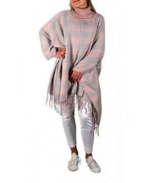 Peach Couture Checkered Sweater Pullovers