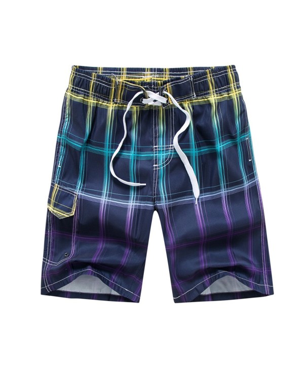 Men's Quick Dry Bathing Suit Trunks Board Shorts With Lining - B ...