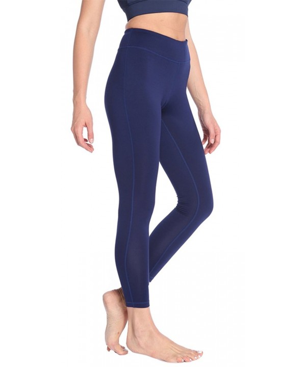 Women's Power Flex Yoga Pants with Pocket Workout Leggings - Navy Blue ...
