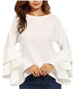 ZANZEA Womens Layered Ruffle Sleeve Vintage