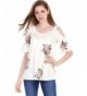 Allegra Womens Shoulder Sleeves Floral