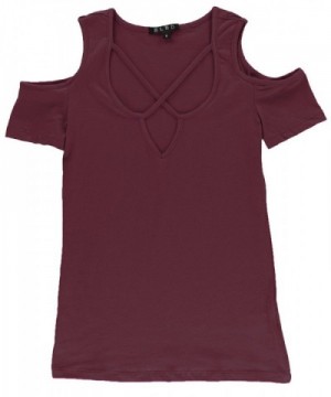 BLBD Womens Sleeve Shoulder Burgundy