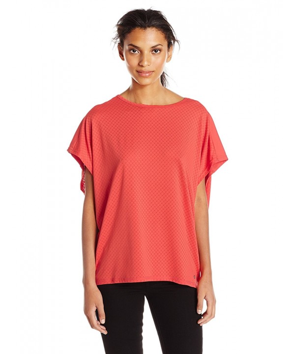 Women's Striped Active Tee Shirt - Paprika - CH12NBX081F