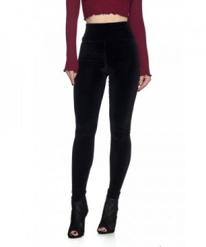 Womens Junior Velvet Waist Leggings