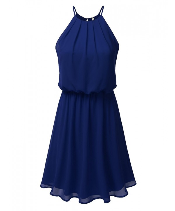 DRESSIS Womens Layered Chiffon Royalblue