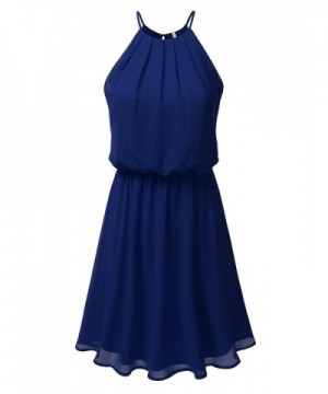 DRESSIS Womens Layered Chiffon Royalblue