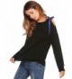 Zeagoo Womens Shoulder Pullover Sweater