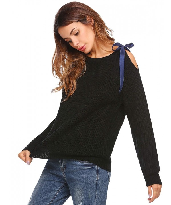 Zeagoo Womens Shoulder Pullover Sweater