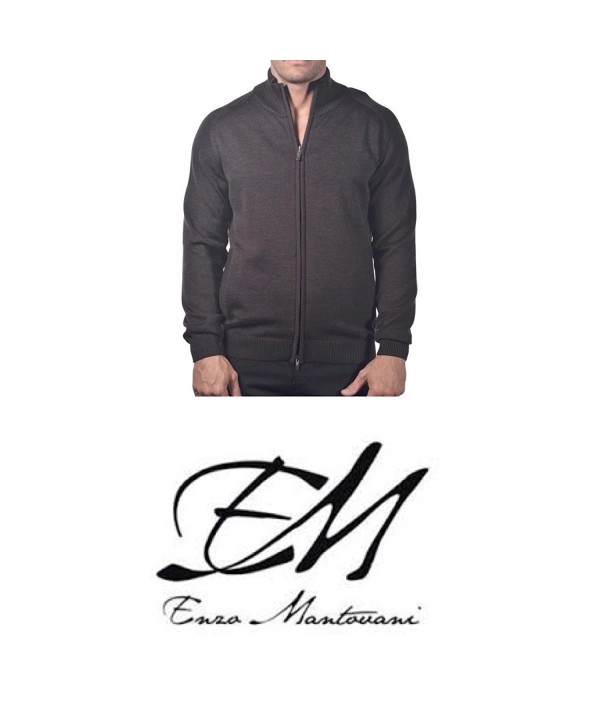 Enzo Mantovani Full Zip Sweater Pockets