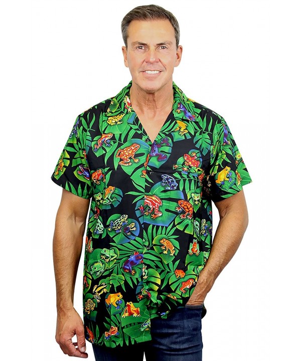 Funky Hawaiian Shirt Rainforest Frogs