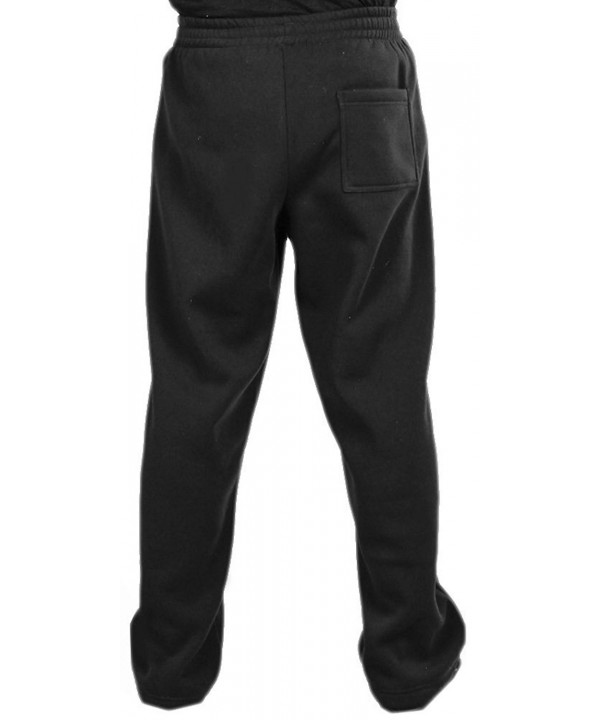 Men's Fleece Lined Active Sweatpants - Black - CI12MPKQUIZ