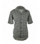 Houndstooth Button Short Sleeve Shirt