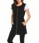 Pinspark Womens Sleeveless Collarless Cardigan