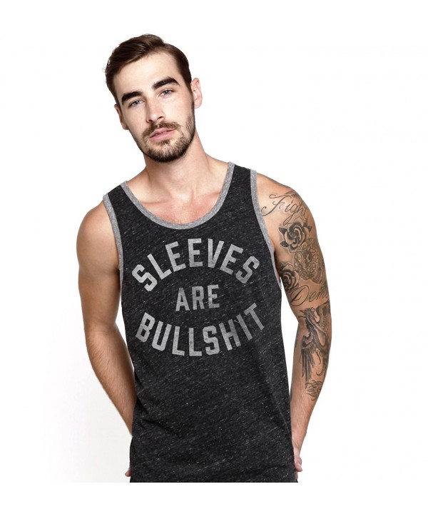 Men's Sleeves Are Bullshit Tank - Black - CH1299FZFYT