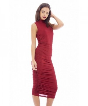 Paris Womens High Ruched Dress