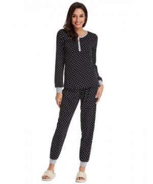 Women Henley Pajama Sleepwear ZE102 1