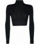 Womens Turtle Sleeve Top Thin BLACK L