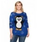 Notations Womens Christmas Sweater Penguin