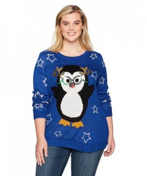 Notations Womens Christmas Sweater Penguin