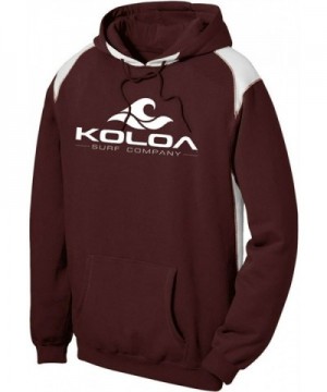 Koloa Contrast Color Athletic Hoodie Maroon
