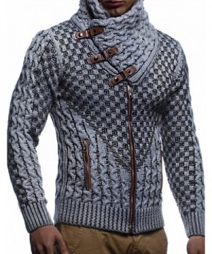 Leif Nelson LN5340 Cardigan Grey Black